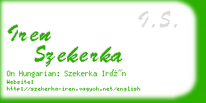 iren szekerka business card